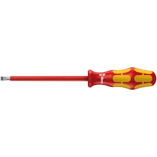 Wera 05006140001 Kraftform Plus VDE 160i Slotted Insulated Screwdriver, Lasertip, 10mm Head, 8" Blade Length