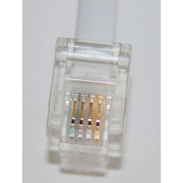 World of Data® - 5m ADSL Cable - Premium Quality / Gold Plated Contact Pins / High Speed Internet Broadband / Router or Modem to RJ11 Phone Socket or Microfilter / White