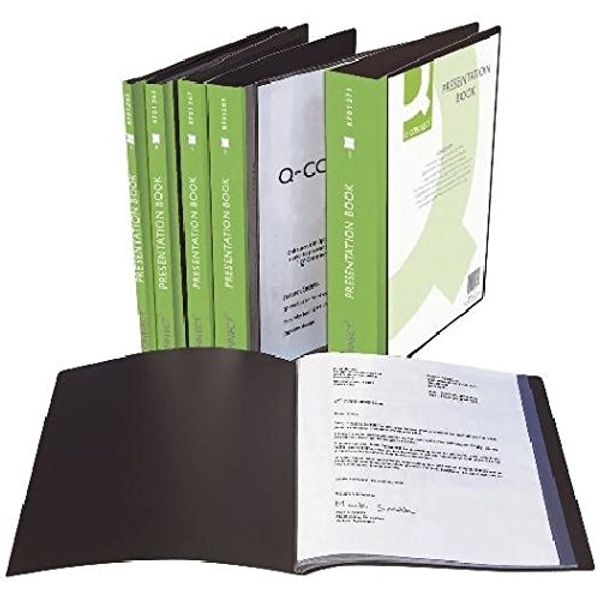 Q Connect Display Book Panorama Black KF01271 100 Pockets