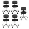 5X Black Rolling Beauty Salon Stool Chair Adjustable Hydraulic Swivel Spa W/Back
