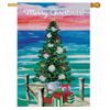 Christmas Dock House Flag