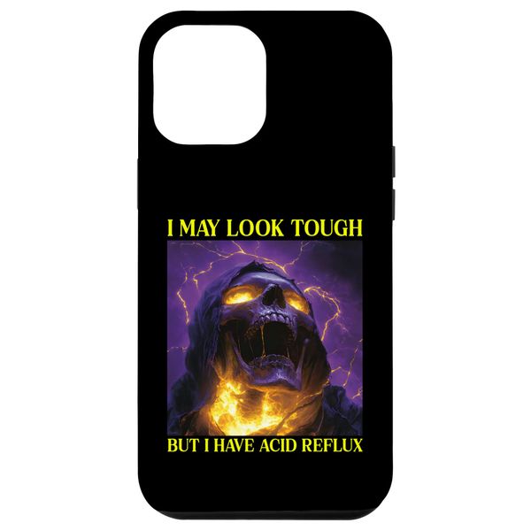 iPhone 12 Pro Max Funny Hard Skeleton Acid Reflux Case
