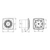 Bathroom Extractor Fan - 100mm – White - Modern Ventilator – Kitchen - Air Vent Grille