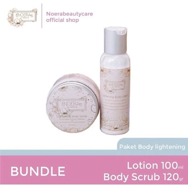 NOERA - Bundle Bright Moist Body Lotion SPF 30 + Body Scrub for Glowing