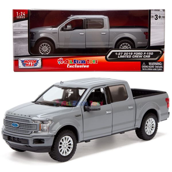 Motormax All Star Toys Exclusive 2019 Ford F-150 Limited Crew Cab Pickup Truck Abyss Gray 1/24 Diecast Model Car 79364 Grey