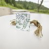 Green Leaves Folded Gift Tags - Foliage Rectangular Shaped Eco-Friendly Recycled Card Present Tags 10 Pack