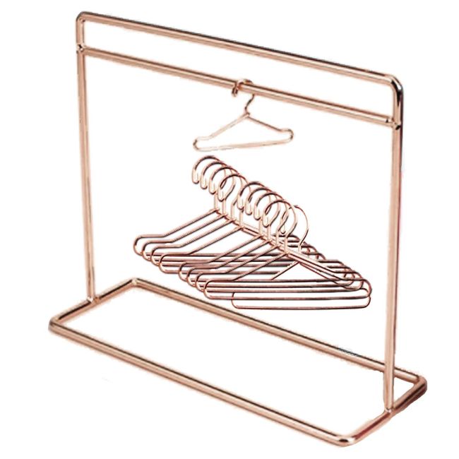 S.fields.inc Doll Clothes Clothes 1/6 BJD Clothes Rack for Dolls Clothes Clothes Rack (Rose Gold)