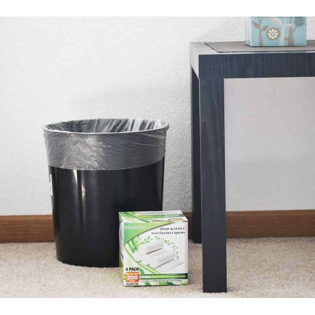 4 Gallon Clear Small Trash Bag Bathroom Garbage Bags Trash Can Liners, 240  count