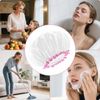 CVNRCLP Extra Large White Shower Cap for Women,large shower cap