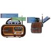 Solar-Powered AM/FM Shortwave Retro Radio With Bluetooth Speaker MP3 USB Player