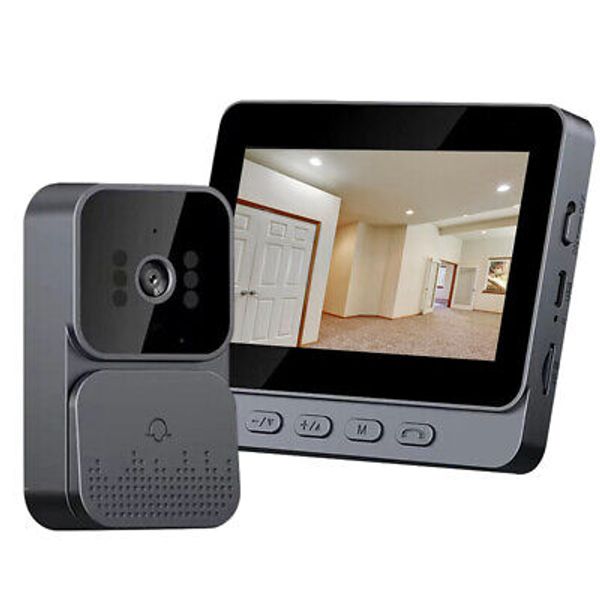 2.4G Smart Wireless Visual Intercom Video Doorbell Monitor 4.3'' IPS Screen J3T8