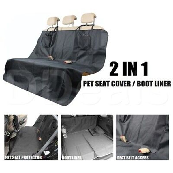 Rear Back Seat Cover Pet Dog Cat Black Protector Boot Liner For Hyundai i10