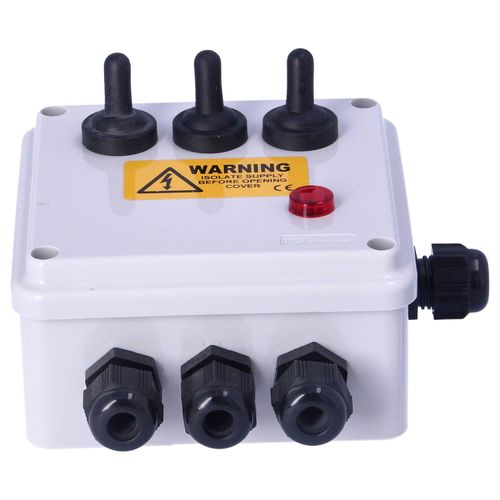 Aquacadabra 3-Way Garden Switch Box Weatherproof for Outdoor Pond Garden Electrics with Neon Indicator: Control Pond Pumps, Lights and Filters Safely