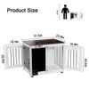 Pet dog wooden kennel 2 doors  Storage table Doodle with function