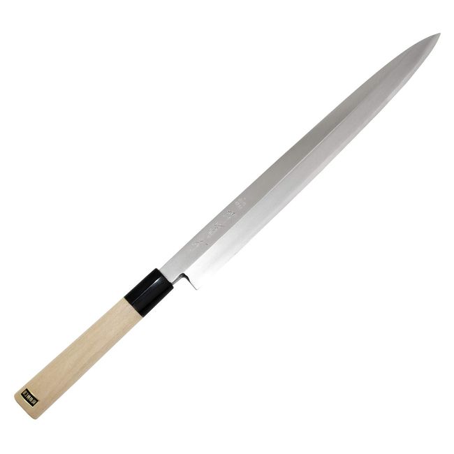 Sakai Kikumori AK-024 Yanagi Blade Knife, Silver, Blade Length: Approx. 9.4 inches (24 cm), Silver 3, Willow Blade, Buffalo Pattern