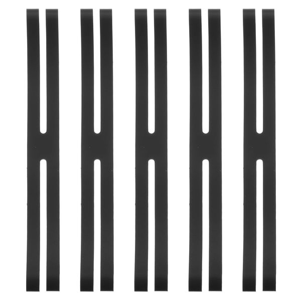 PATIKIL 9 Inch H Band Silicone Rubber Bands, 5 Pcs Strong Elastic Silicone Bands Rubber Wrapping Bands for Books Cameras Art Cooking Wrapping Exercise Bag Wraps, Black