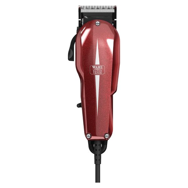 Wahl Burgundy Super Taper, Professional Hair Clippers, Pro Haircutting Kit, Clippers for Bulk Hair Removal, Taper Fade, Adjustable Lever, Corded, Lightweight, Barbers Supplies