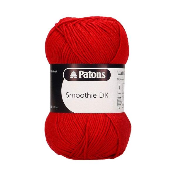 Patons Knitting Yarn, Acrylic, Red, One Size