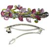 Crystal Flower Barrette YY86800-8rose pink
