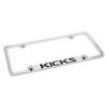 Nissan Kicks Chrome Plated License Frame Notched Bottom Frame Design