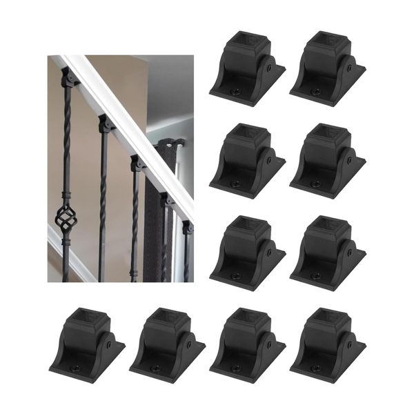 10-Pack Iron Baluster Swivel Shoes – Adjustable Angle Baluster Shoes with