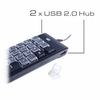 ELSRA USB Wired Macro Numeric Keypad with 26 Programmable Keys, 2 USB Hub for Windows Laptop and Desktop PK-2068