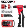 Arrow Rivet Nut Tool 8" Rivet Nut Gun Kit 3PC Mandrels 75PCS Rivnuts 3PCS Drills
