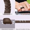Forthee Silicone Wedding Ring for Men, Breathable Airflow Inner Curve, Mens' Rubber Wedding Engagement Bands for Crossfit Workout, Size 10