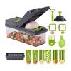 12 in 1 Vegetable Chopper Spiralizer Mandolin Slicer Grater with Container