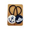 2 Haargummis Anker und Segelboot maritim