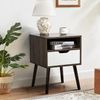 Mid-Century Modern End Table or Nightstand in Light Gray