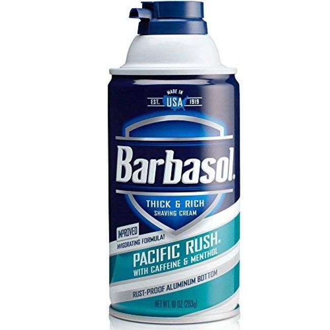 Barbasol Pacific Rush Thick and Rich Shaving Cream, 7 Ounce, Pack of 6