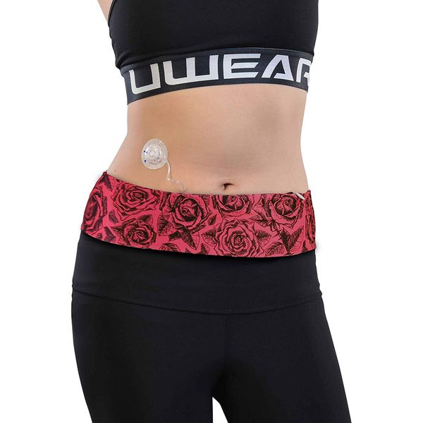 Dia-Bellyband - Waistband Belt for Insulin Pump with Openings for tubing - for Children and Adults with Diabetes. Ideal for Sports and Travel. (XS (62-72 cm)