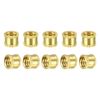 DTGN 1/4-20(Thread Dia) Knurled Insert Nuts - 25 Pack - Good for Plastic Shells - Brass Female Thread Heat Set Inserts Embedment Nut