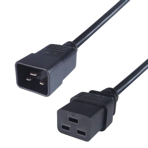 connektgear 27-00912m Mains Extension Heavy Duty Power Cable C20 Plug to C19 Socket