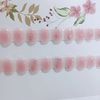24 Pack Nail Tips Pink Gold Foil Flash Girly Nail