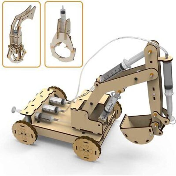 3D DIY Puzzle Wooden Excavator Toy Model Tool Kits For Children Assembly Kit