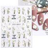LANODO 3 Pcs Nail Stickers, 5D, Spring, Multiple Styles, DIY Nail Seal Set, Flowers, Grass