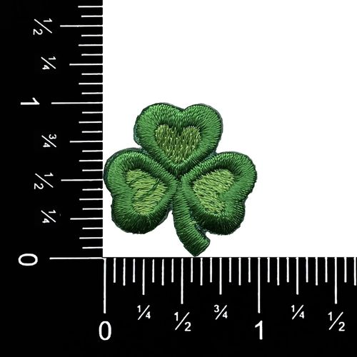 1 Inch - Small Irish Shamrock - Clover Leaf/Trefoil - Embroidered Iron on Patch