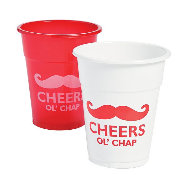 Fun Express British Party Cups (25 of 16 oz cups) for Party British Party Decor and Supplies