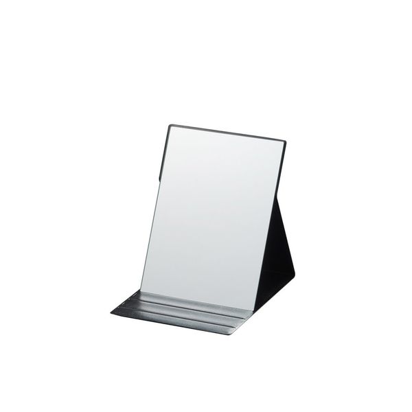 Horiuchi Mirror Industries Hyper View Folding Mirror, Water Repellent, Repels Water Stains, Size M, Black, Stain Resistant, Frameless, Wide Range of View, Clear View, Lightweight, Compact, Convenient to Carry, Makeup Mirror, Hand Mirror, Made in Japan