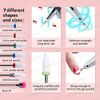MELODYSUSIE Nail Drill Bits Set Ceramic Safety Professional 3/32 Inches Nail Bits for Filing Acrylic Nails Gel Nails Down Removing Cuticle Tools, 7pcs