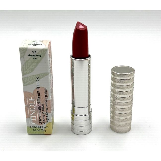 New ! CLINIQUE Dramatically Different Lipstick in " 17 Strawberry Ice " ~3g