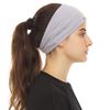 Merino Wool Reversible Headband Ash Gray/Navy Blue One Size