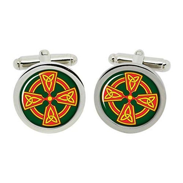 Celtic cross Christian Cufflinks in Chrome Box