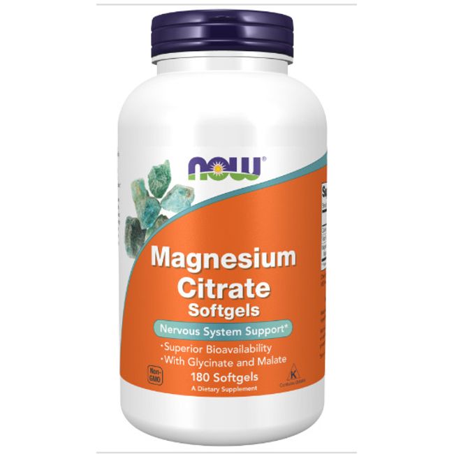 Now Foods Magnesium Citrate, 180 Softgels