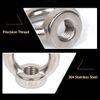 M12 Ring Shape Lifting Eye Nut 304 Stainless Steel Threaded Nut Fastener-2 Pack