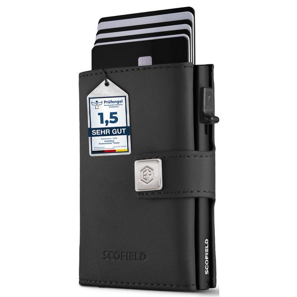 SF SCOFIELD Trinity Slim Wallet mit Münzfach I Premium Kreditkartenetui Herren für 10-12 Karten I RFID - Schutz I Wallets for Men I Smart Wallet I Kartenetui