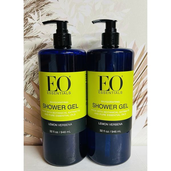 2-Pack EO Essentials ~ Lemon Verbena Refreshing Shower Gel w/ Botanical Extracts