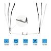 JoXiGo Half Frame Reading Glasses for Men Women Metal Rectangular Frame Spring Hinge + Glasses Strap,Grey +2.5